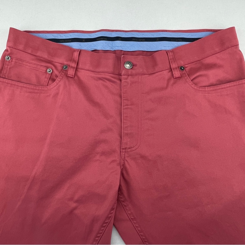 Brooks Brothers Advantage Chinos Mens 38x32 Salmon Flat Front Pants Trousers